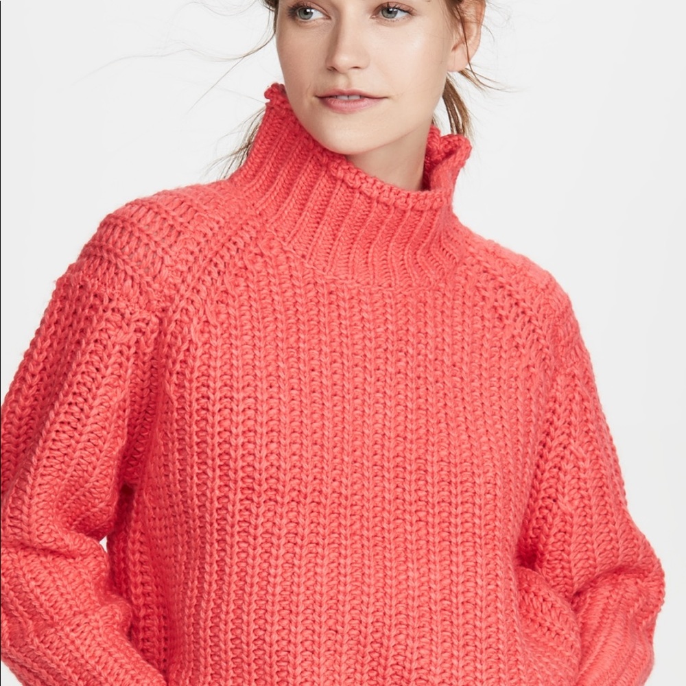 Mink pink coral sweater NEVERWORN
